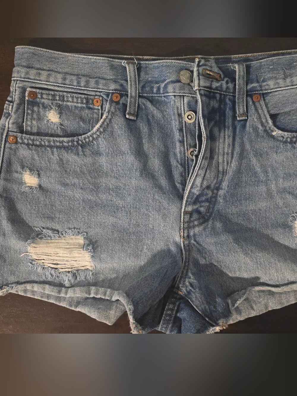 Size 27 Relaxed Madewell Light Blue Denim Jean Shorts